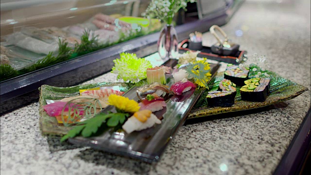 多个镜头寿司视频素材