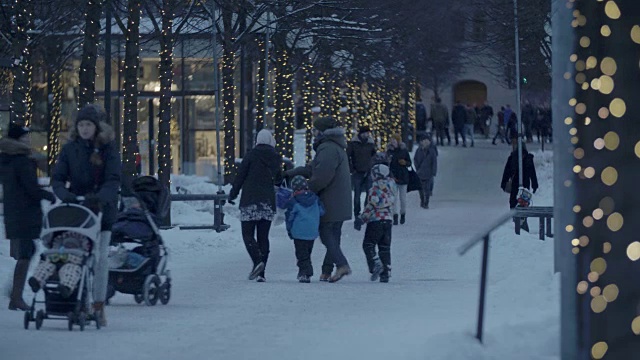 瑞典斯德哥尔摩的Kungstradgarden公园步道视频下载