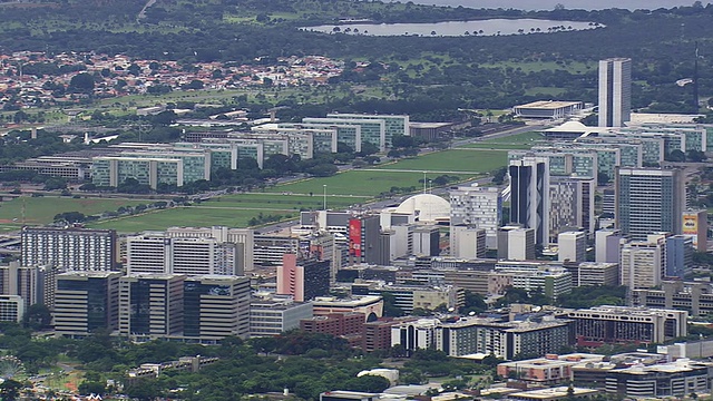 建筑鸟瞰图/巴西利亚，巴西视频素材
