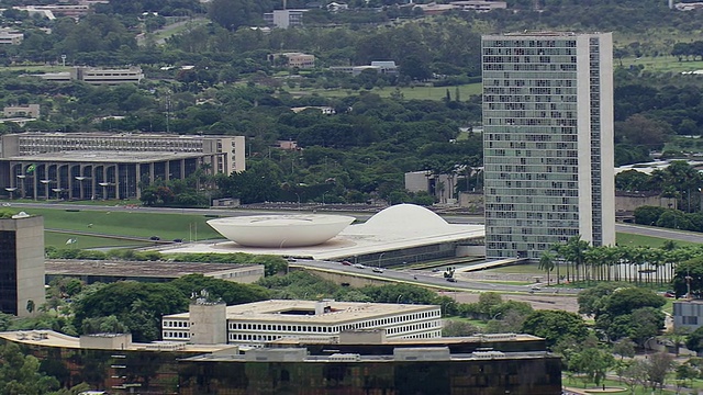 巴西巴西利亚的国会航空图视频下载