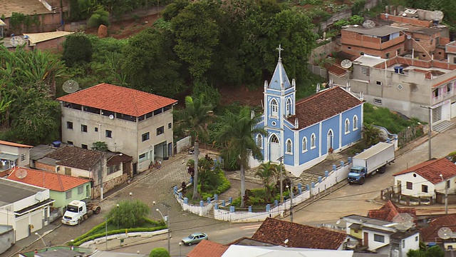 巴西吉拉斯的教堂/米纳斯的MS航拍视频下载