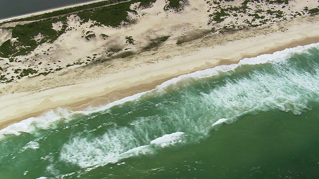 巴西里约热内卢海岸线鸟瞰图视频素材