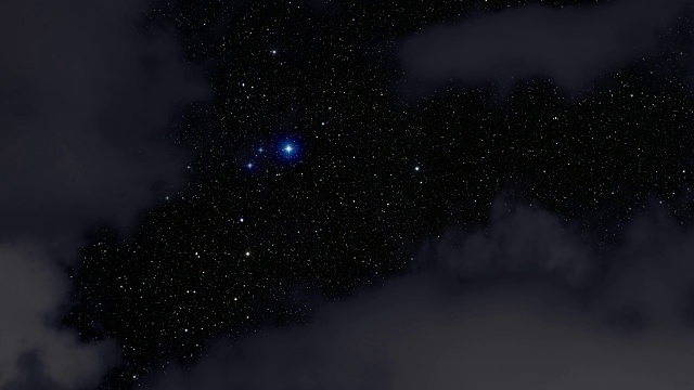 4K:多云夜晚可见的星星视频下载