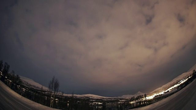 特罗姆瑟的冬夜天空视频素材