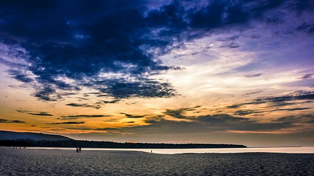 自然景观，太阳，天空，宋卡省的大海视频下载