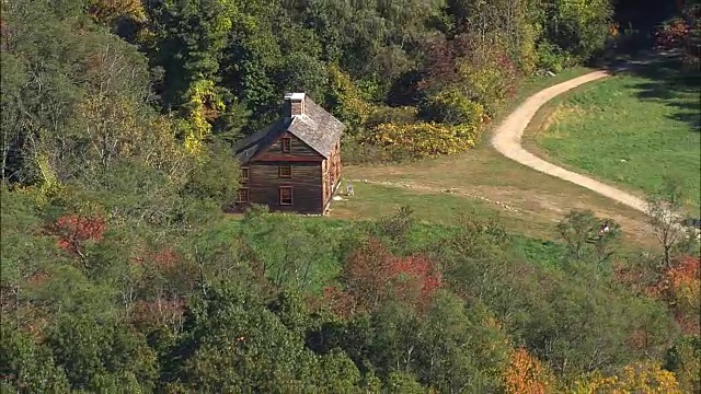 历史房屋分钟人公园-鸟瞰图-马萨诸塞州，米德尔塞克斯县，美国视频下载
