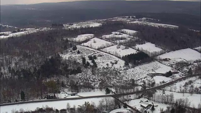 伦斯勒维尔州森林鸟瞰图-纽约，奥尔巴尼县，美国视频素材