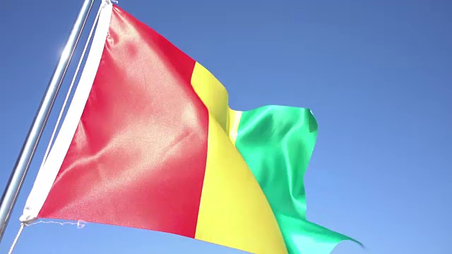几内亚旗视频素材