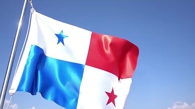 巴拿马旗视频素材