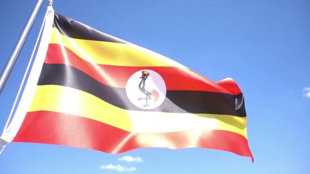 乌干达国旗视频素材