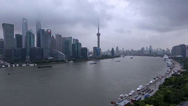 上海天际线景观/中国上海视频素材