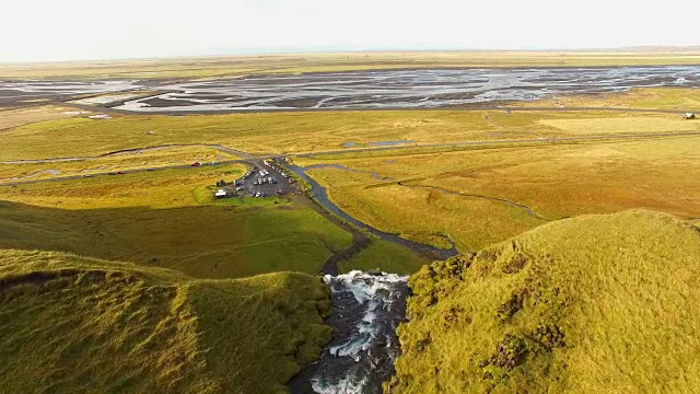 著名地标Seljalandsfoss瀑布视频素材