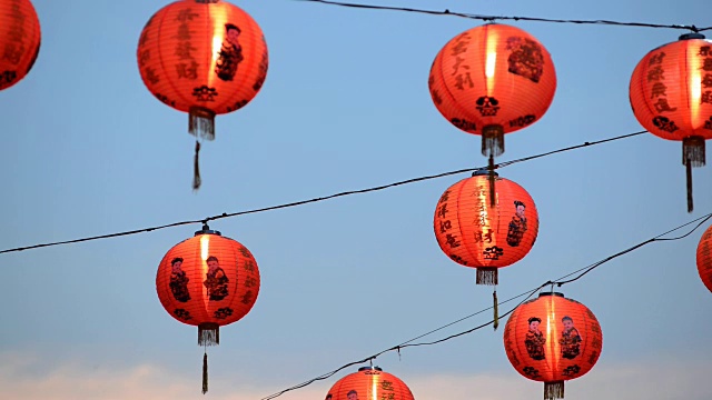 中国的灯笼是中国的新年，中国新年的灯视频素材