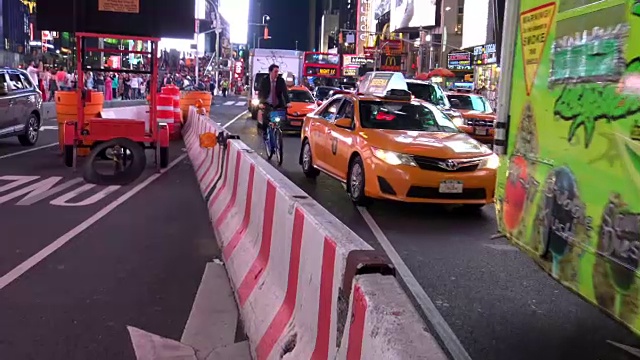 车辆交通，时代广场，纽约视频素材