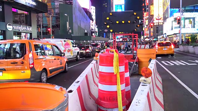 车辆交通，时代广场，纽约视频素材
