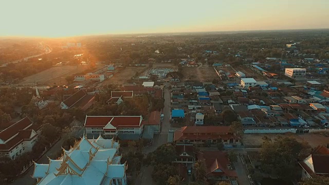 航拍泰国地标寺庙Wat Phra That Phanom在泰国视频素材