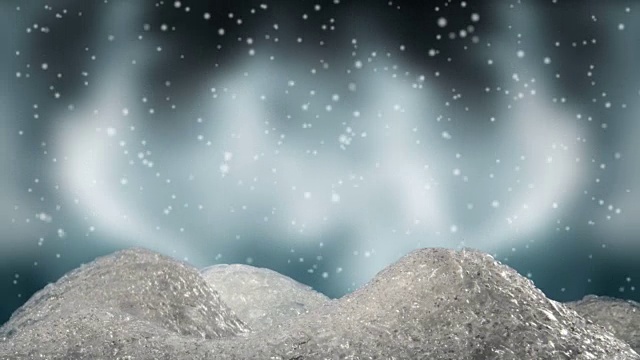 造型微型雪堆上升场景四视频下载