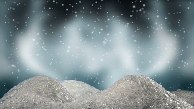 造型微型雪堆上升场景3视频下载
