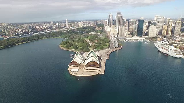悉尼歌剧院鸟瞰图视频素材
