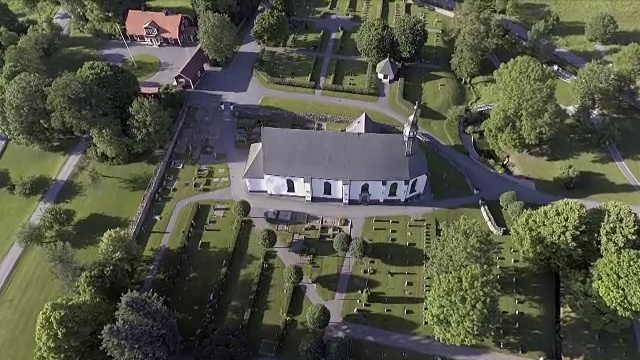 乡村风景教堂天线视频素材