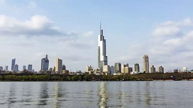 中国南京玄武湖时光流逝视频素材