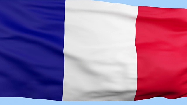 法国国旗挥舞可循环视频素材