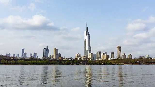 中国南京玄武湖时光流逝视频素材