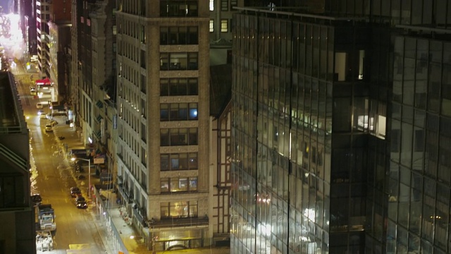 纽约市建筑和交通的建筑细节视频素材