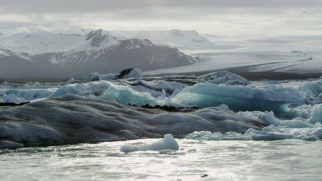 冰岛冰川湾的冰山视频素材