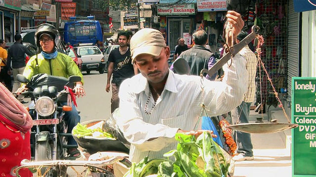 尼泊尔市场，白天。视频素材