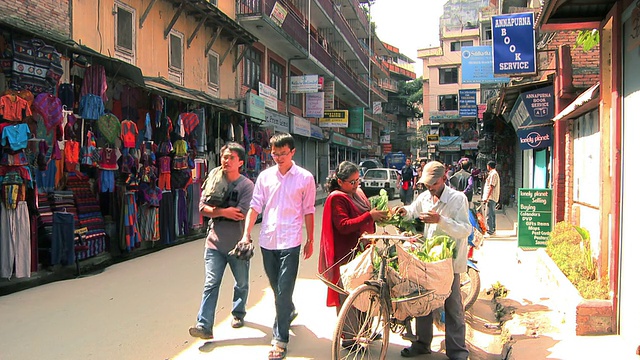 尼泊尔市场。视频素材