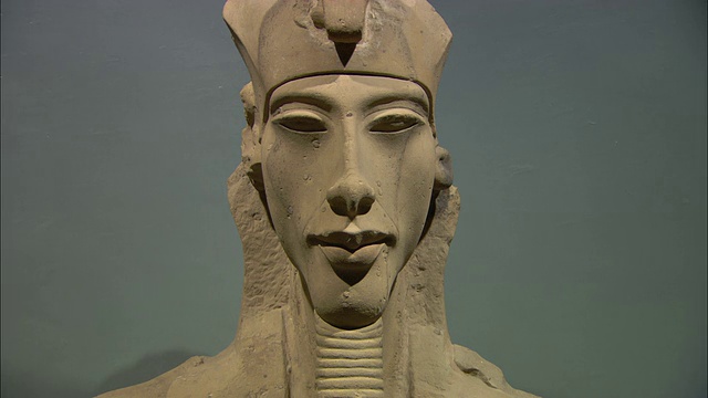 阿赫那吞法老的雕像矗立在卢克索。视频素材