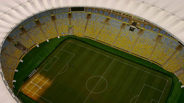 高清航拍MaracanÌ£体育场-世界杯，巴西。视频素材