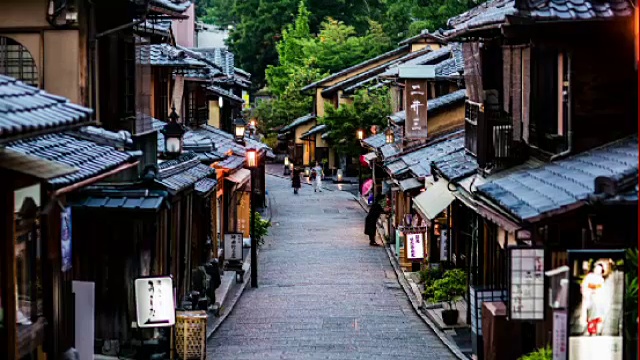 京都传统的街道延时为4K视频下载