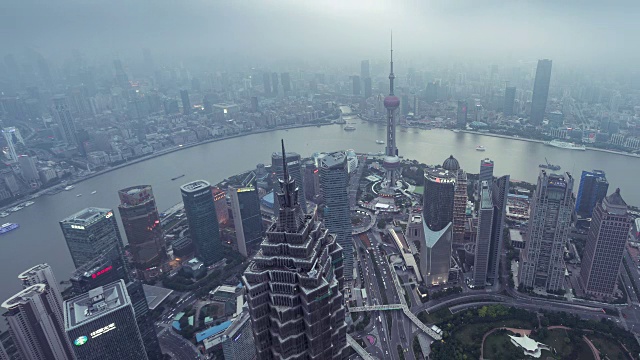 时光流逝——俯瞰上海天际线视频下载