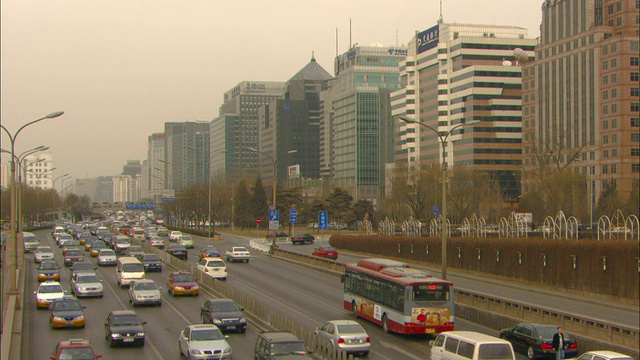 北京交通拥挤。视频素材