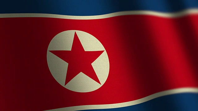 朝鲜国旗-循环，4k视频下载