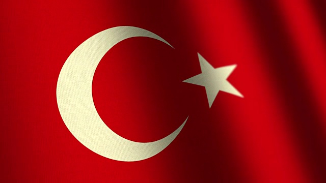 土耳其国旗环。4 k。视频下载