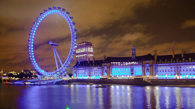 伦敦伦敦眼的延时摄影视频素材