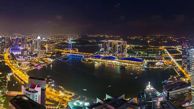 新加坡滨海湾夜景灯光秀视频下载