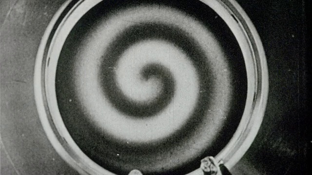 1933年近距离圆形屏幕，旋涡螺旋设计视频下载