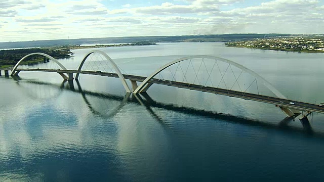 j桥，巴西利亚市，巴西，南湖，角二视频素材