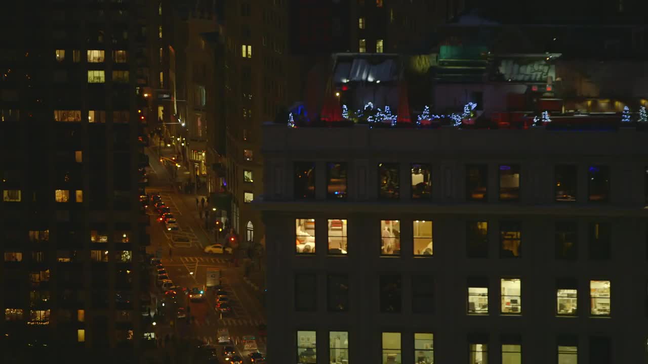 美国纽约晚上行人的照片视频购买