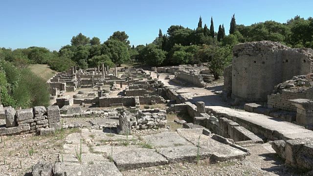 古罗马古城格兰姆的静态拍摄，网址:Saint-Rémy-de-Provence视频素材