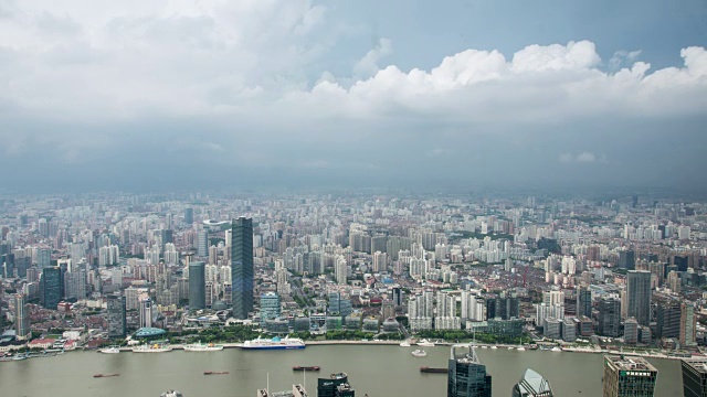 上海城市景观4k时间流逝视频素材