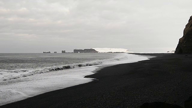 冰岛维克黑沙滩视频素材