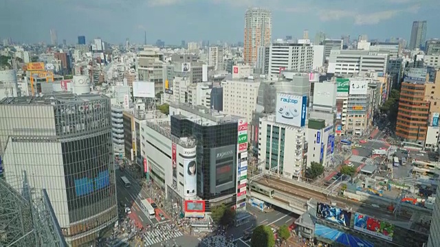 HD东京涩谷十字高景视频下载