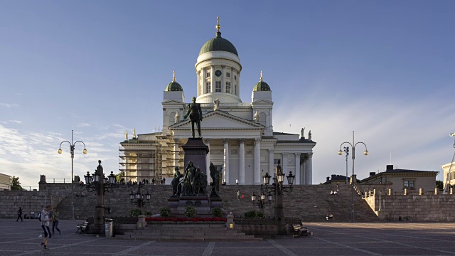 赫尔辛基大教堂视频素材