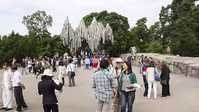 西贝柳斯纪念碑视频素材