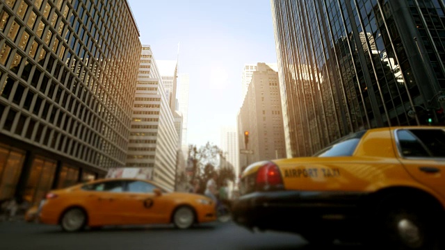 纽约市地标背景。城市商业区。现代都市风景视频下载